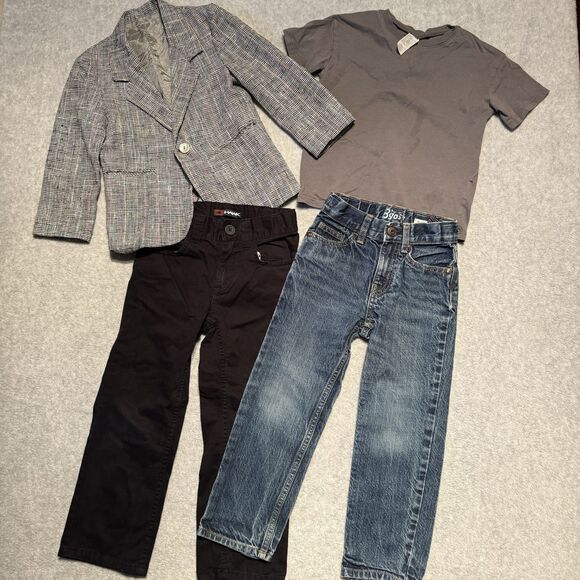 Imp Originals Sport Coat Boy 4T Houndstooth Suit Jacket Bundle Slim Jeans Preppy - Picture 1 of 15